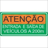 ATENÇÃO/ Entrada e saída de veículos a 100m 